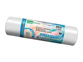 Мешки для мусора 360 л, белые, в рулоне 10 шт., ПВД 65 мкм, 1400х1000 мм, PREMIUM+, 3601015302 в Караганде