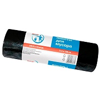 Мешки для мусора 240 л, черные, в рулоне 10 шт., ПВД 30 мкм, 1400х1120 мм, PACLAN Professional, 606336 в Караганде