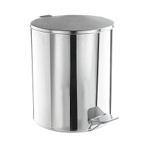 Ведро для мусора с педалью, усиленное, Титан, 15 л, нержавеющая сталь, хром в Караганде