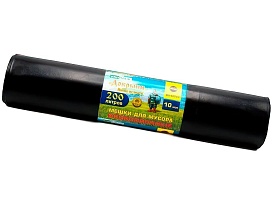Мешки для мусора 200 л, ароматизированные, черные, в рулоне 10 шт., ПВД, 100 мкм, 1200х800 мм, Добрыня, Dob20010black в Караганде Мешки для мусора 200 л, ароматизированные, черные, в рулоне 10 шт., ПВД, 100 мкм, 1200х800 мм, Добрыня, Dob20010black в Караганде