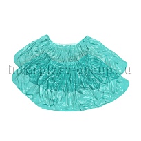 Бахилы бирюзовые 2000 шт (1000 пар), 16 мкм, однослойные, с одной резинкой, Эконом в Караганде