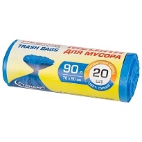 Мешки для мусора 90 л, синие, в рулоне 20 шт., ПНД, 14 мкм, 900х700 мм, LAIMA ULTRA, 607693 в Караганде Мешки для мусора 90 л, синие, в рулоне 20 шт., ПНД, 14 мкм, 900х700 мм, LAIMA ULTRA, 607693 в Караганде