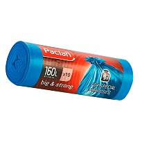 Мешки для мусора 160 л, синие, в рулоне 10 шт., ПВД, 21 мкм, 1200х870 мм, PACLAN Big&Strong, 604075 в Караганде Мешки для мусора 160 л, синие, в рулоне 10 шт., ПВД, 21 мкм, 1200х870 мм, PACLAN Big&Strong, 604075 в Караганде