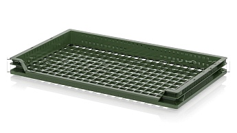 Ящик (лоток) для хлеба, овощей и фруктов трехбортный зеленый в Караганде